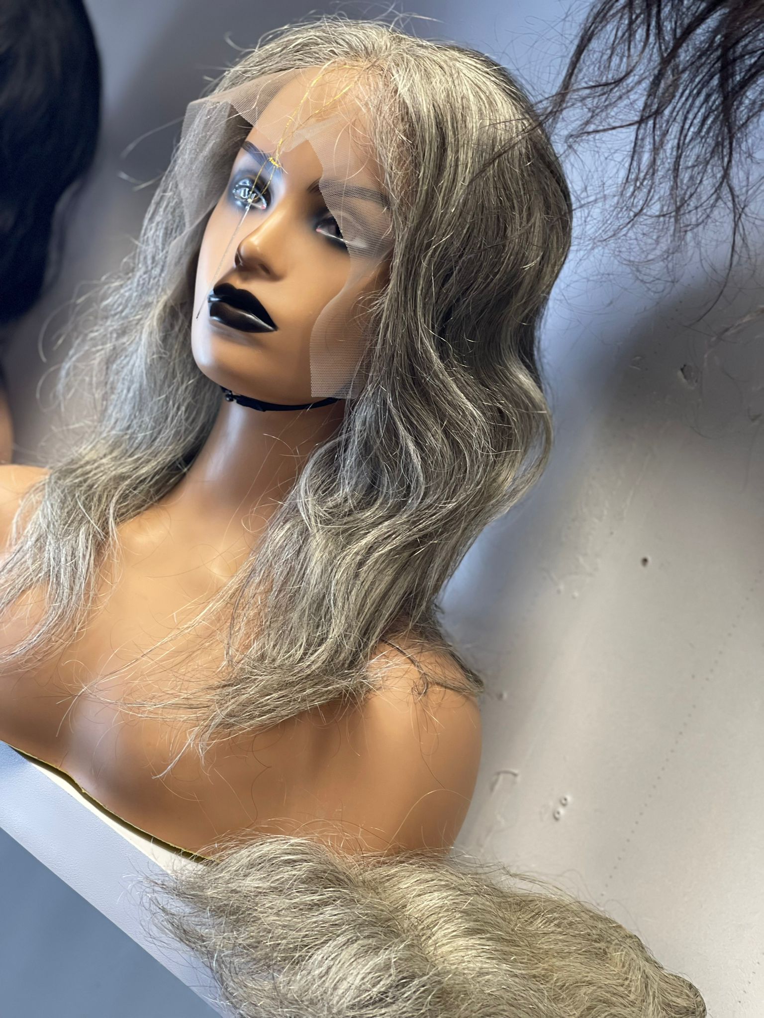 Catering Wig | Bone Straight Gray